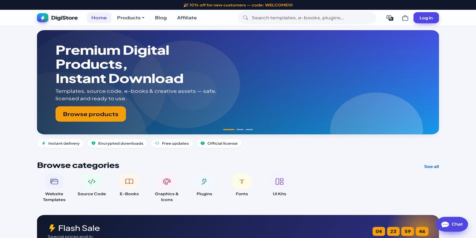 DigiStore - Digital Downloads Store PHP Script
